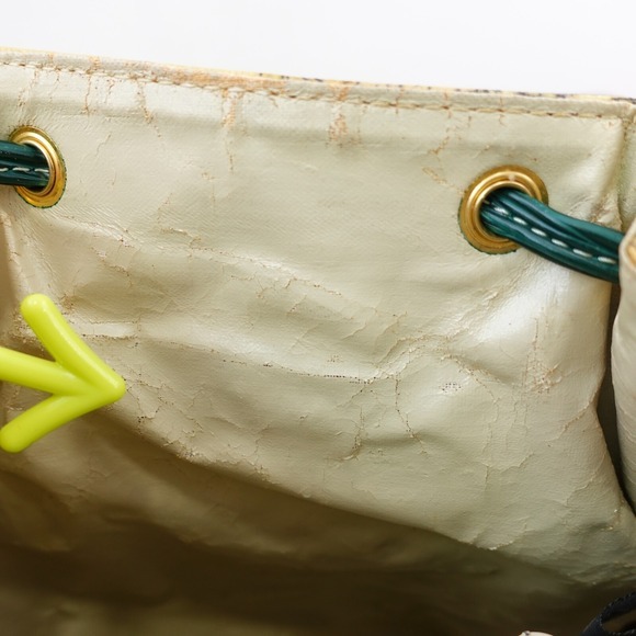 VTG Vittorio Godi World Map Mini Backpack Beige Green Atlas‎ PVC Eclectic Travel main image 9